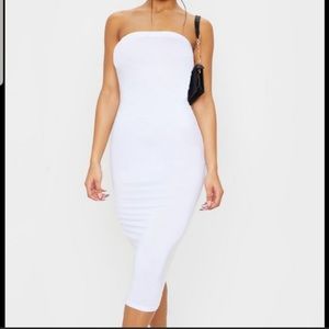 White PLT Tube Dress 😍
